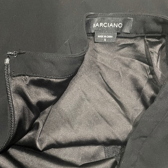 Black Peek-A-Boo Lace Slit Mini Skirt | Marciano | Size S - Picture 6 of 7